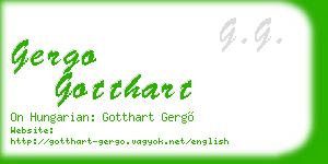 gergo gotthart business card