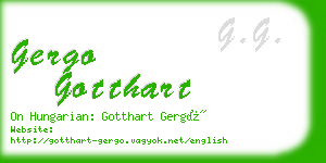gergo gotthart business card